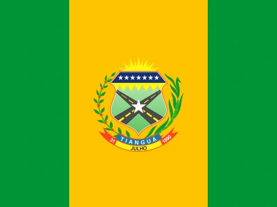 Bandeira Atual de Tianguá contendo as sete estrelas distritais.